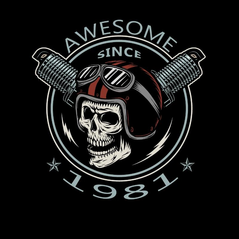 Awesome since 1981, biker's birthday
