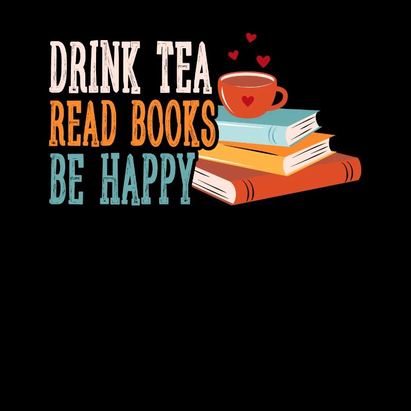 Tee Trinken Bücher Lesen Glücklich Sein