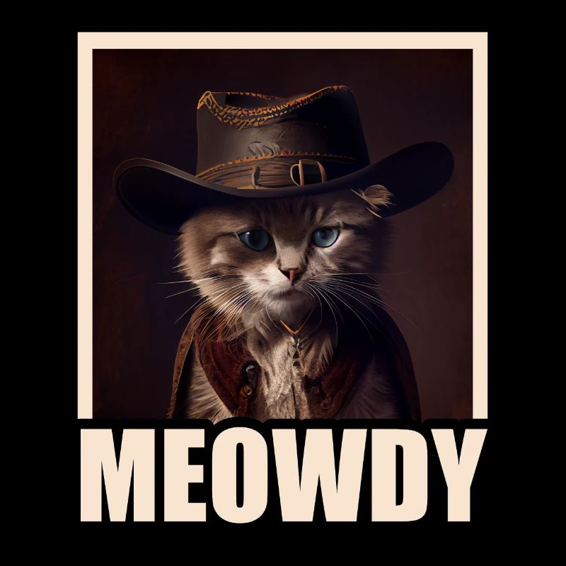 Meowdy Funny cat Meme for Cat Lovers