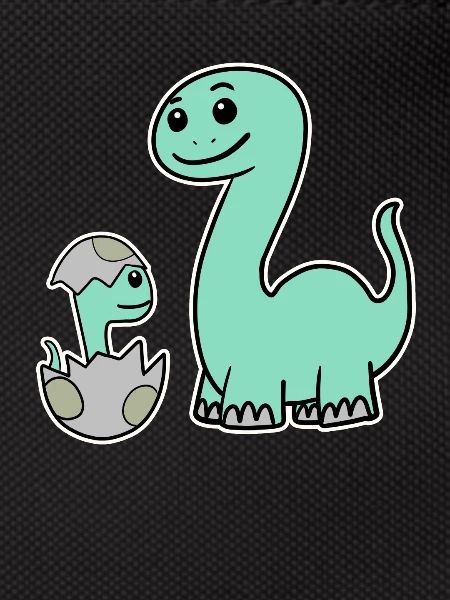 Dinosaur with baby dinosaur