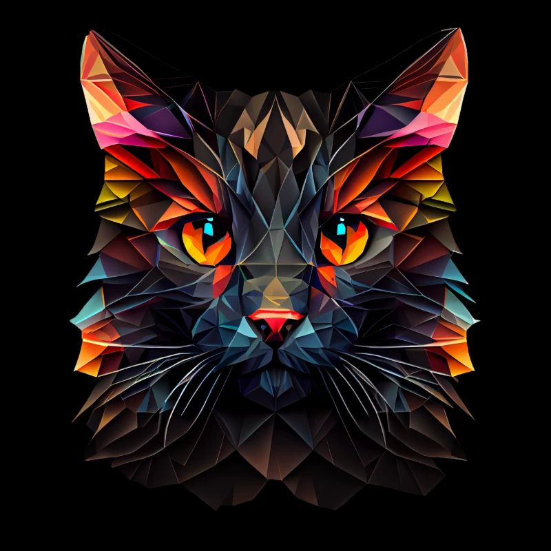 Katze Katzen Kätzchen Polygon Katze