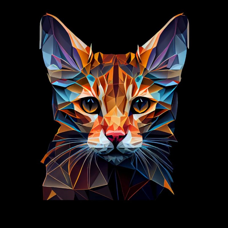 Chaton Chaton Chat Polygone Chat