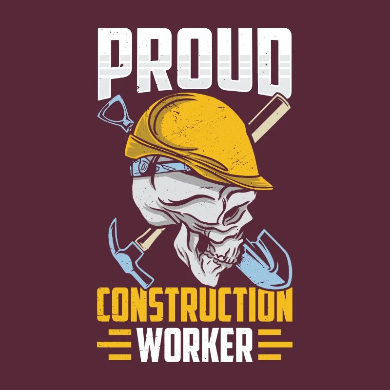 Proud Construction Worker Construction Site Teamwork Team Construction