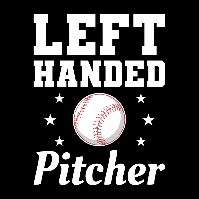 Linkshänder Pitcher Lustiger Lefty Baseballspieler