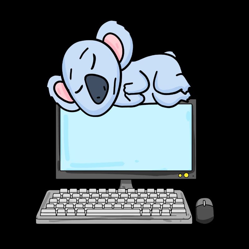 Koala Computer Nerd Programmierer Geschenk