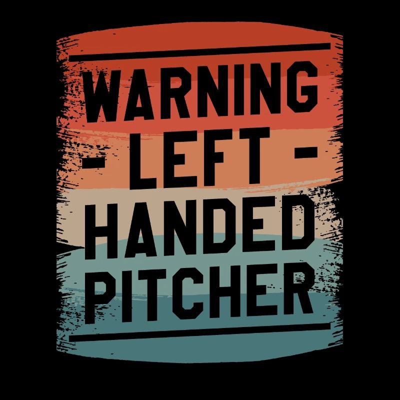 Warnung Linkshänder Pitcher Lefty Baseballspieler