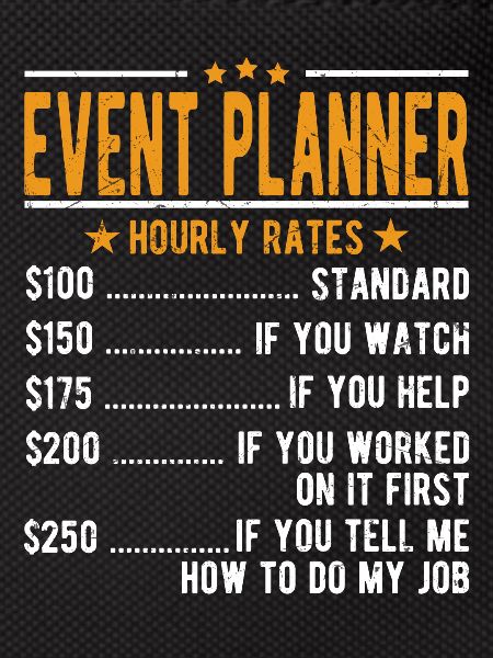 Event planner hourly wage