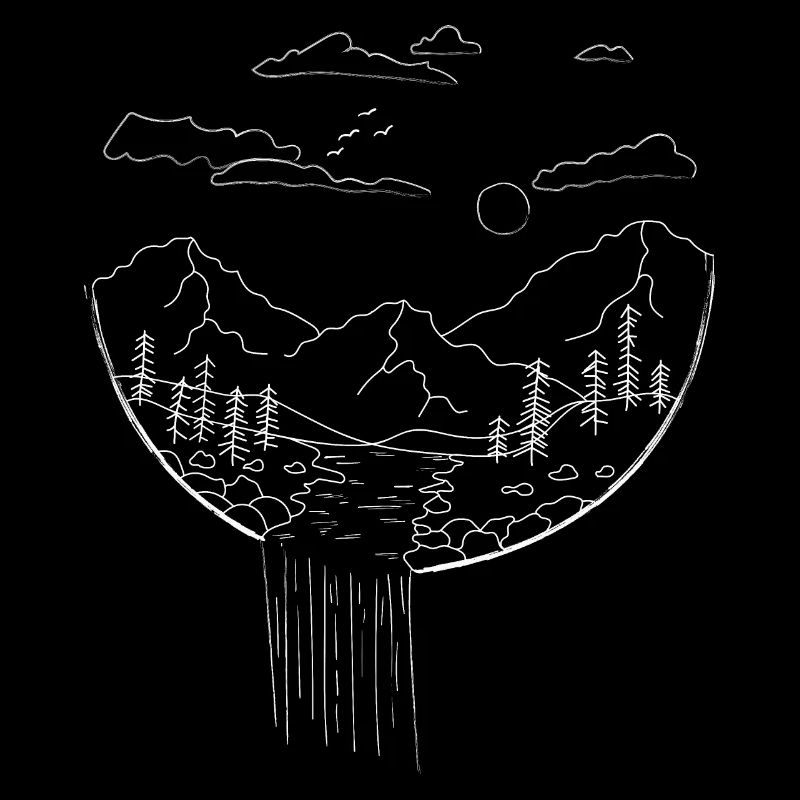 Landschaft in geometrischer Form