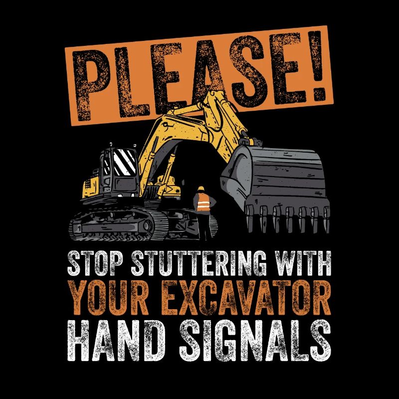 Bagger Bauarbeiter Baggerfahrer