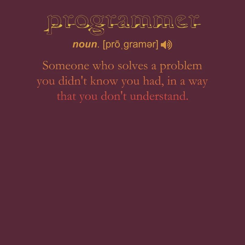 Programmer Funny Definition Coding Humor Vintage