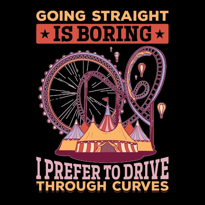 Achterbahn Kurven Looping Rummelplatz Geschenk