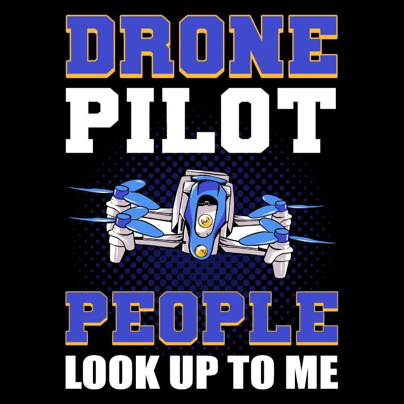 Les gens de pilote de drone m’admirent Drone volant