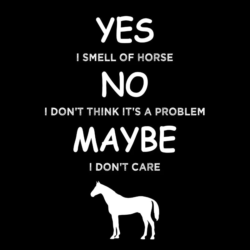 Oui Non Peut-être drôle de cheval Dire Cavalier Cheval