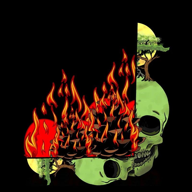 Planet Earth Climate Change Environment Nature Skull End