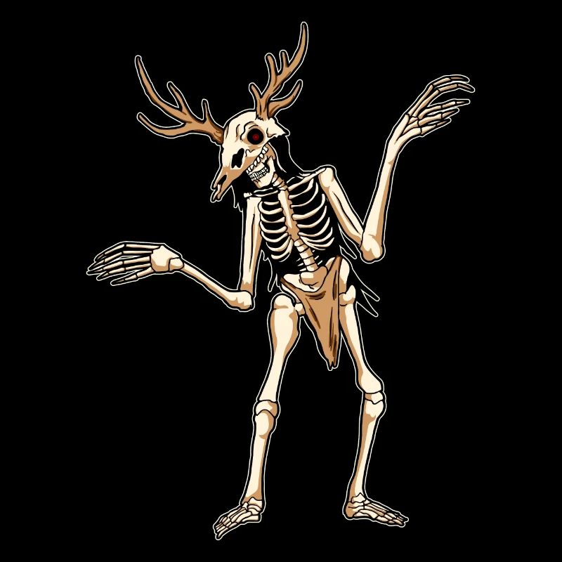 Cryptidcore Aesthetic Wendigo Skeleton