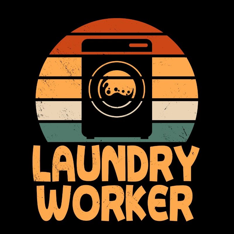 Retro Wäschereimitarbeiter Design