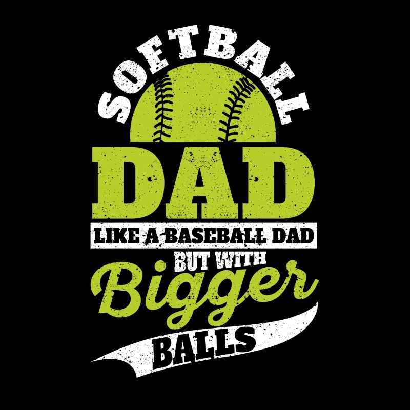 Softball Dad Wie ein Baseball aber mit größeren