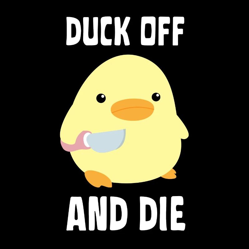 Duck Off And Die - Duck with knife Ente mit Messer