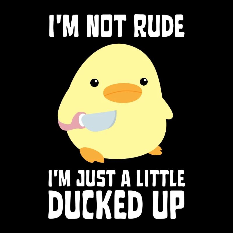 Ducked Up - Duck with knife Ente mit Messer