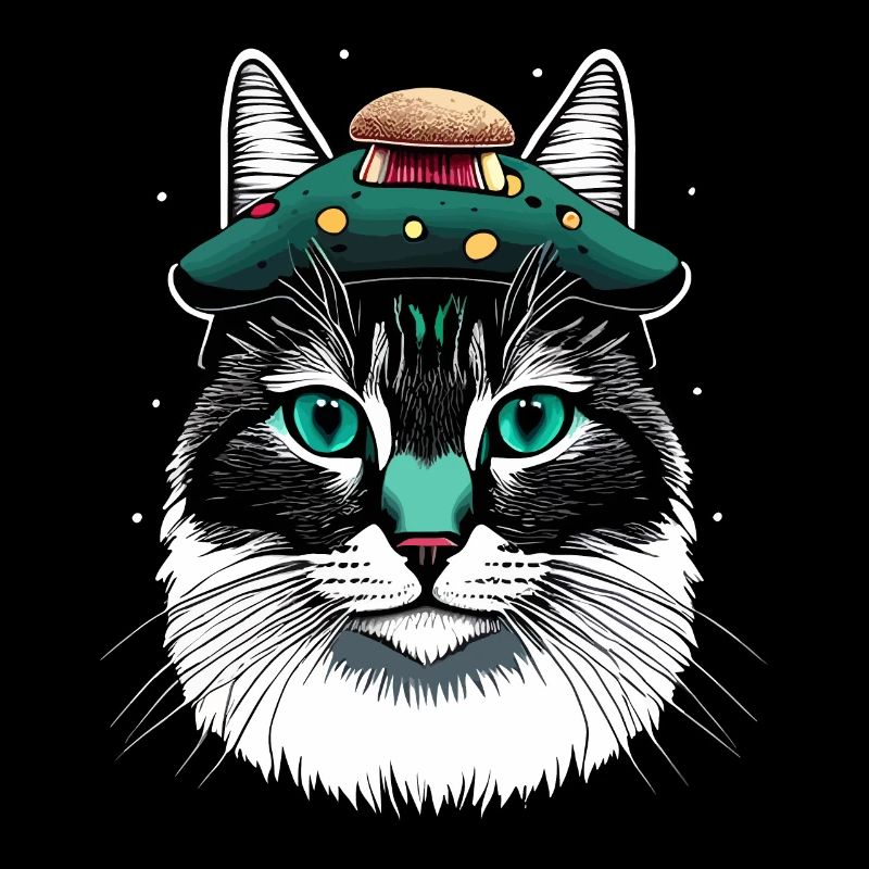 cottagecore esthétique chats champignon cadeau
