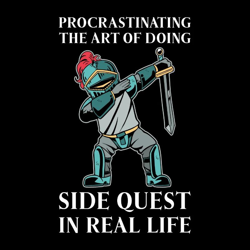 Procrastinating Fantasy Knight Side Quest Work