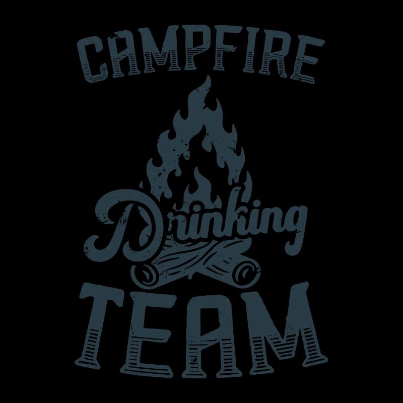 Lagerfeuer Trinken Team Camping Camper