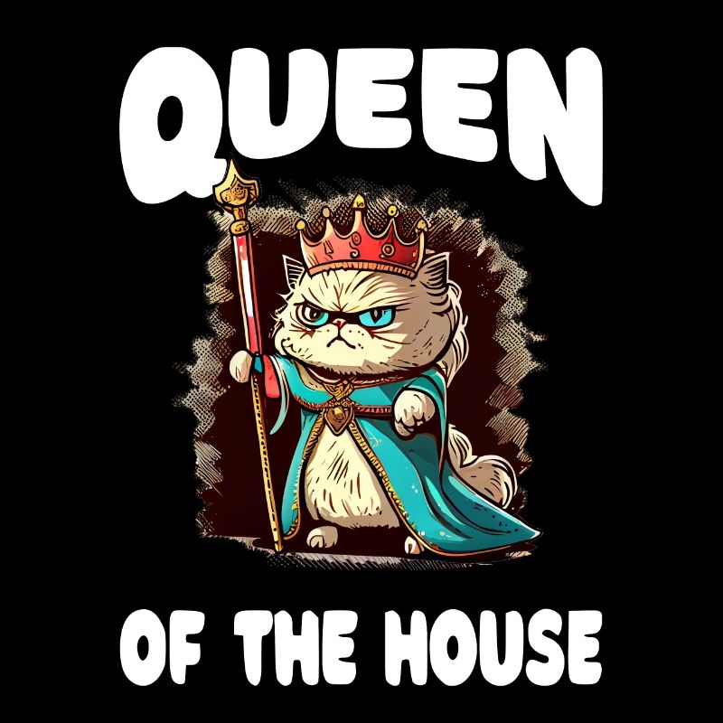 Reine de la maison coupée chat royal