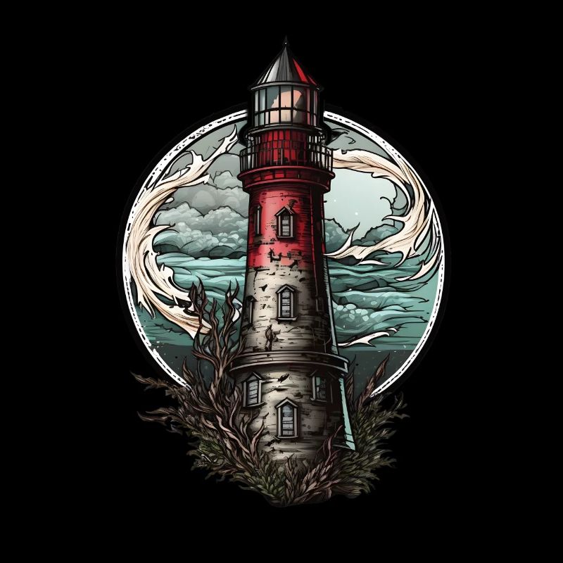 Abandoned Lighthouse Waves Storm Lost place