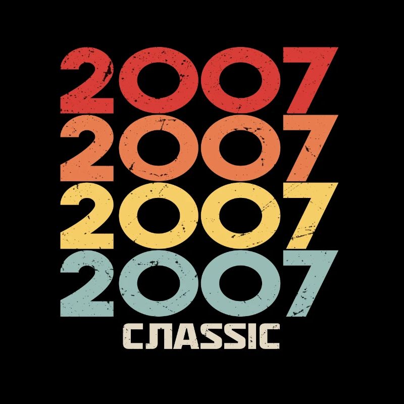 2007 Anniversaire dans le style vintage classique 2007