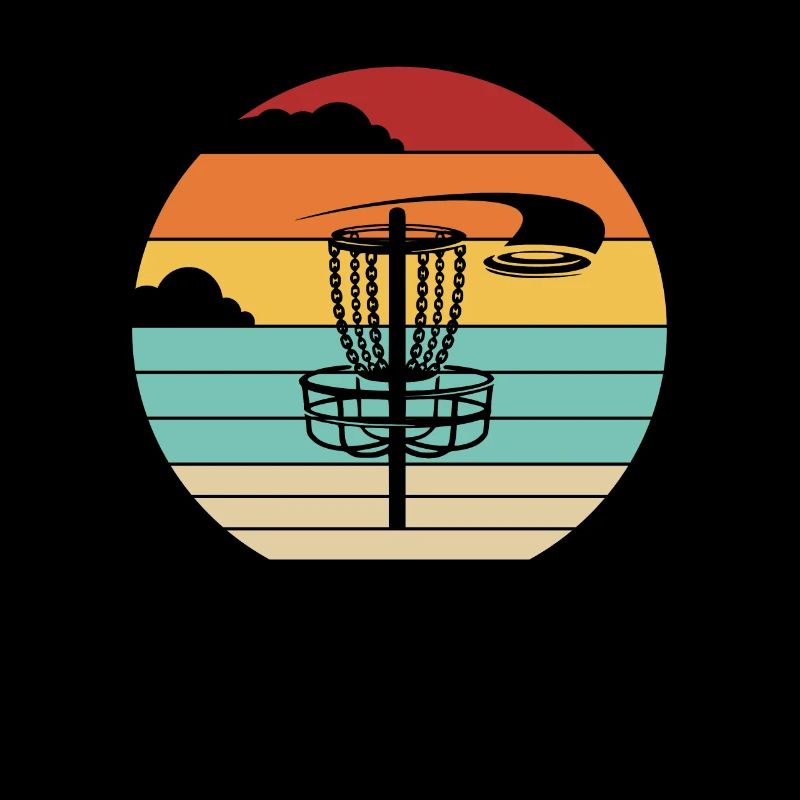 Retro Frisbee Golf Basket Disc Disc Golfer