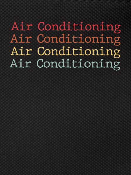 Air conditioning lettering