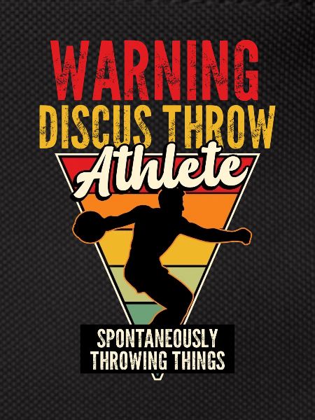 Warning Discus Throw Athlete