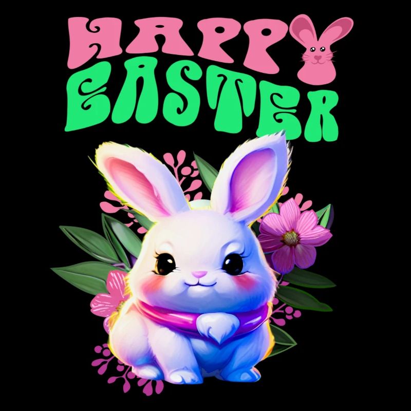 Lapin de Pâques - lapin doux Joyeuses Pâques