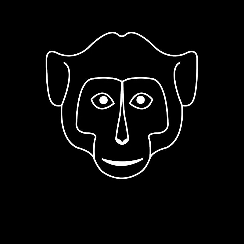 Dessin de visage de singe
