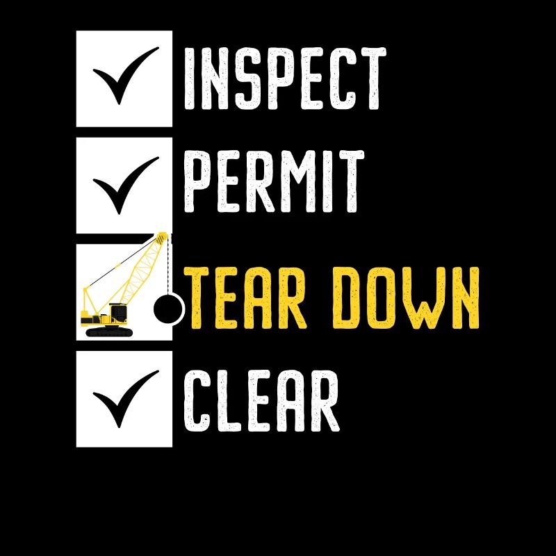 Inspect Permit Tear Down Clear House Demolition