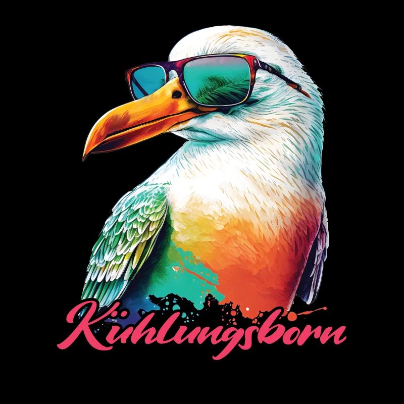 Kühlungsborn Urlaub coole Möwe mit Sonnenbrille