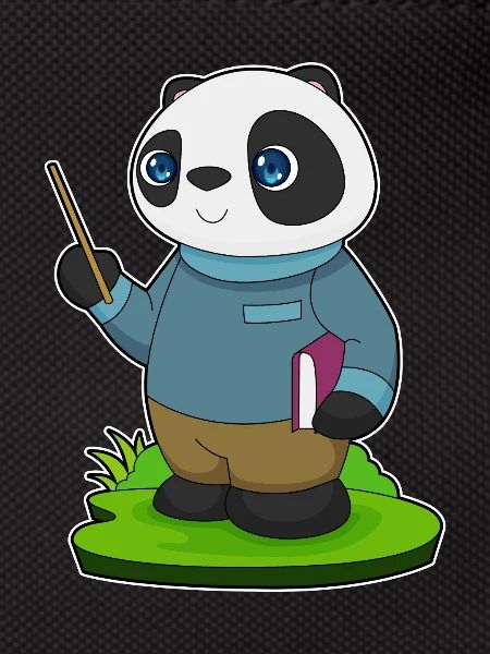 Panda Teacher Pointer School