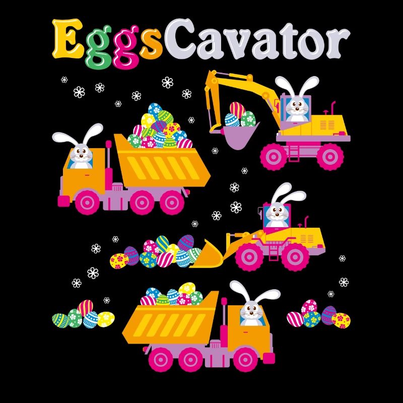 Pâques pour les garçons tout-petits Funny Eggs Cavator Bunny