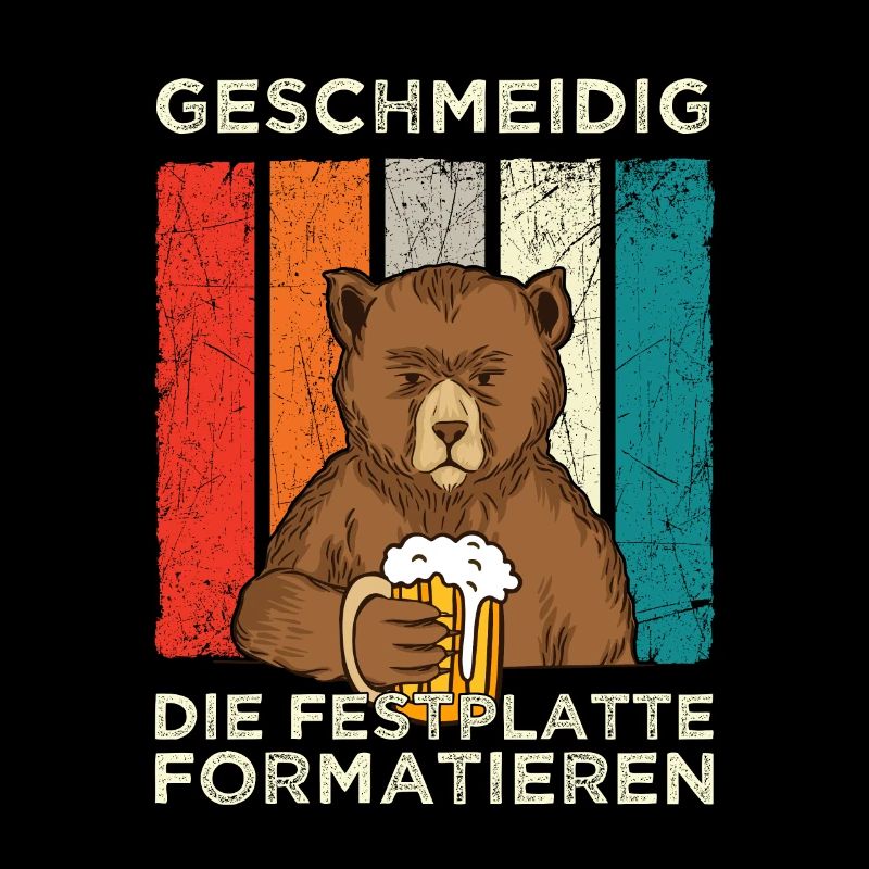 Geschmeidig Festplatte Formatieren Bär mit Bier