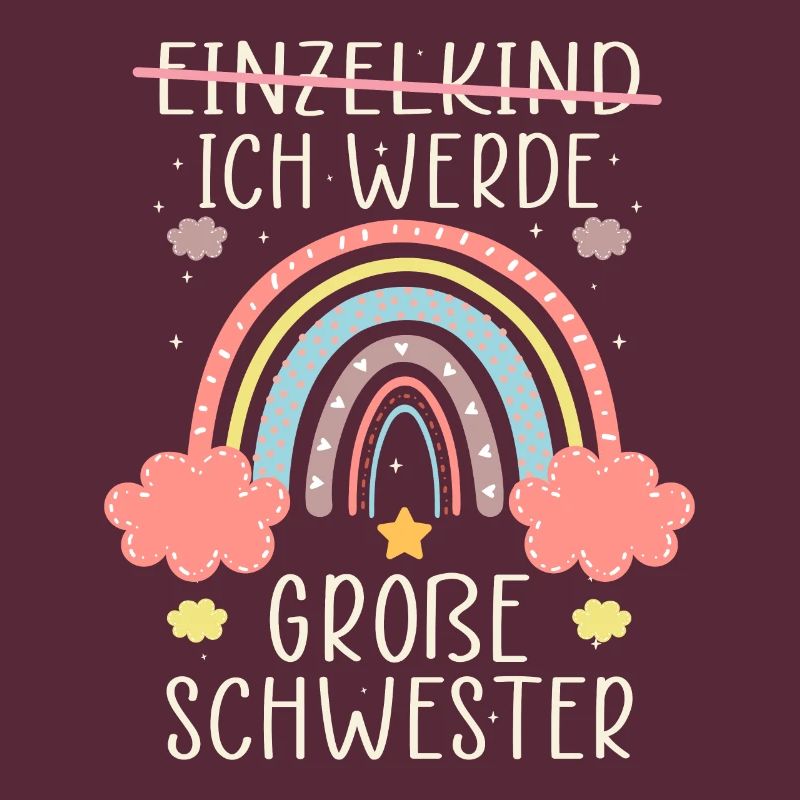 Ich werde Große Schwester Regenbogen Babyfeier