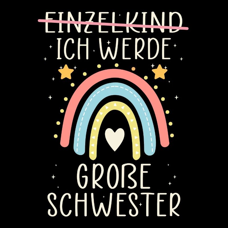 Ich werde Große Schwester Regenbogen Babyfeier