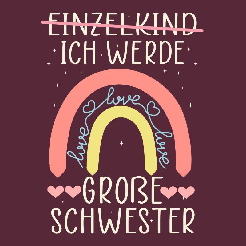 Ich werde Große Schwester Regenbogen Babyfeier