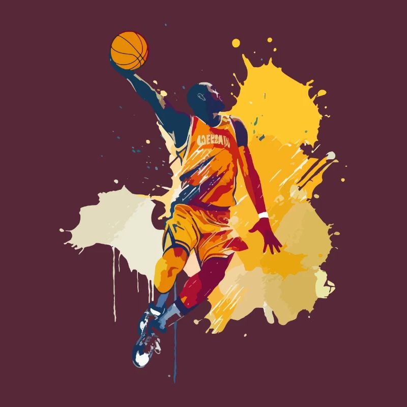 Basketteur Basketteur Dunking Splash Coloré