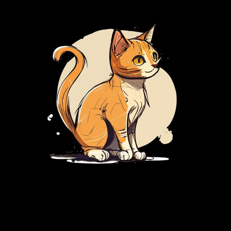 Dessin animé de chat mignon
