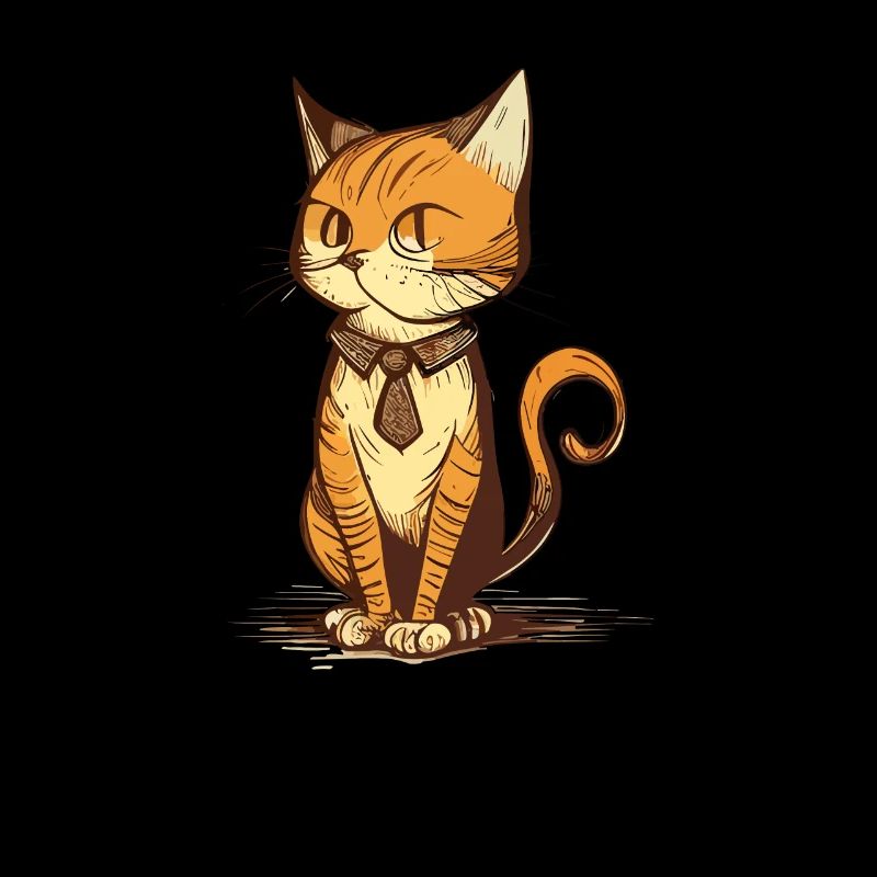 Dessin animé de chat mignon