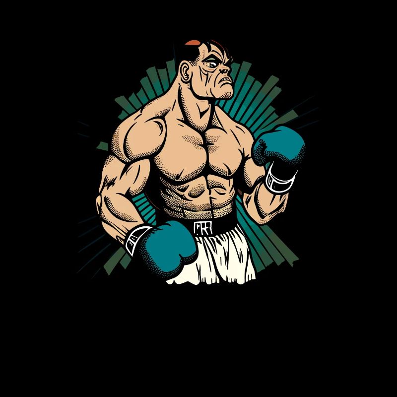 Boxer in comic style