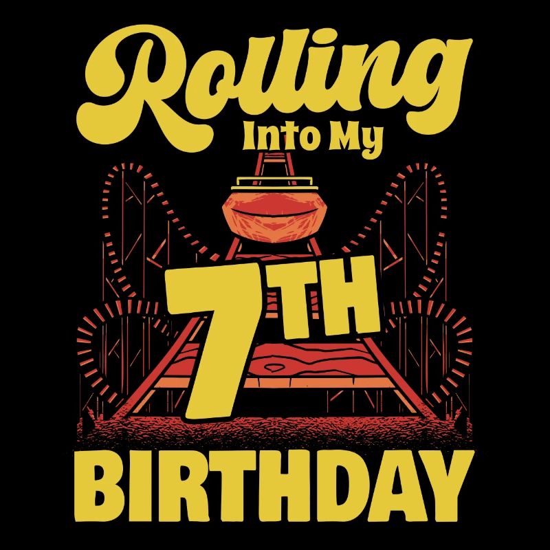 Rolling Into My 7th Birthday Amusement Park Roller