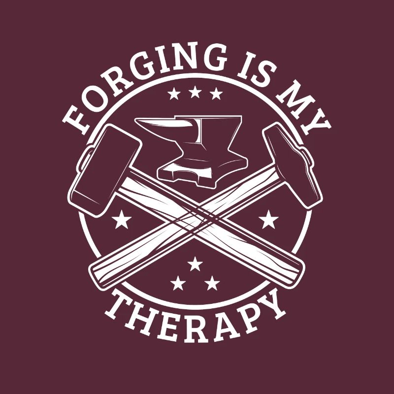 Forging Is My Therapy Funny Blacksmithing Gift