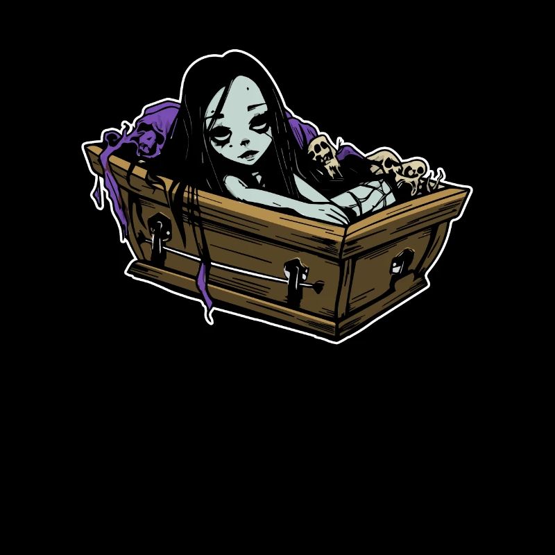 Goth romantique dans un cercueil - Gothique Emo Grufti
