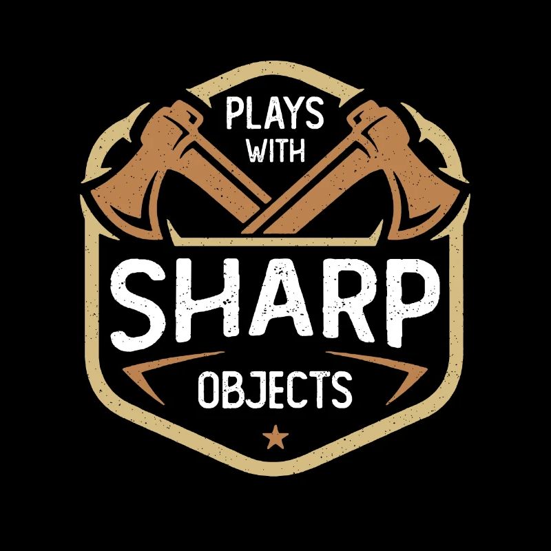 Le lancer de hache joue avec des objets pointus Double hache